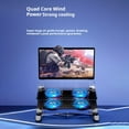 thumbnail image 4 of Gaming Laptop Cooling Pad, Laptop Cooling Pad, Gaming Laptop Cooler with 4 Fans, Suitable for 11-17.3 Inch Laptops, 7-Level Height Adjustable, Slim and Portable for Work, Study,, 4 of 10