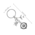 thumbnail image 2 of IDEANATEGRATE Cute Keyring Round Shape 1Set Silver, 2 of 8
