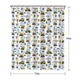 thumbnail image 5 of Cartoon Construction Vehicles Cranes Shower Curtain 72"x84" ,Bathroom Decorative Shower Curtains Set with 12 Hooks,Modern Waterproof Washable Shower Curtain, 5 of 6