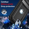 thumbnail image 3 of Petocase for iPhone 14 Case with Stand Rugged Protection Hard Shockproof Bumper Kickstand Phone Cover,Black, 3 of 8