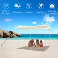 thumbnail image 2 of Carpa de playa BEW, parasol UPF 50+, 3 x 3 m, con sacos de arena y postes, 2 of 7