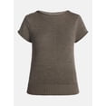 thumbnail image 6 of Scenario Women's and Women's Plus Pullover Rollneck Lightweight Sweater with Short Sleeves, Sizes XS-4X, 6 of 6