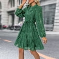 thumbnail image 5 of IWEMEK Dresses for Women Fall Long Sleeve Henley Neck Mini Dress Semi Formal Cocktail Dresses Flowy Boho Outfits 2025, 5 of 7
