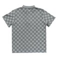thumbnail image 4 of Men's Loose Running Short Sleeve Simple All-match Round Neck T-shirt Casual Checkered Jacquard Fitness Top, 4 of 6