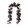 thumbnail image 6 of Halloween Decorations Artificial Black Rose Vine 68.9inch Artificial Hanging Rose Floral Garland Outdoor Fake Hanging Rose Flowers Garland Plants Dark Party Arrangement for Christmas Decor, 6 of 6