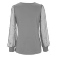 thumbnail image 4 of Womens Tops Sequin Long Sleeve Loose Round Neck Casual Loose T Shirt Top Blouses For Women, 4 of 4
