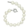 thumbnail image 1 of Sterling Silver Majestik Rh-pl 10-11mm Imitation Shell Pearl Bracelet 7.5 Inch "Bracelets, 1 of 5