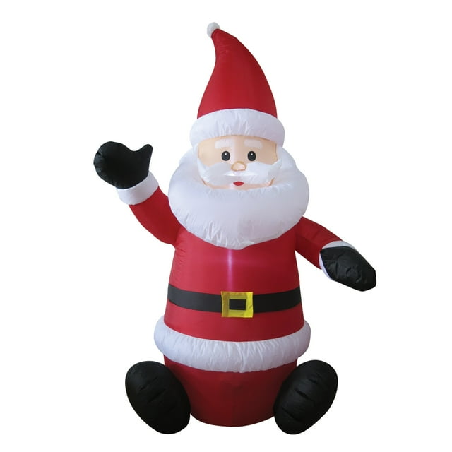 Brite Star Gonflables 6 Pieds avec Lumière Unique, 6 Pieds, Père Noël Assis