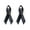 2个装-Black, variant on Memorial Service Brooch, Black White Bow Design with Clasp, Sophisticated Pin for Sympathy Occasions