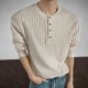 thumbnail image 1 of Seeotter Men's Ribbed Henley Shirt Short Sleeve Slim Fit Muscle Shirt Fitted Cotton Casual Long Sleeve, 1 of 7