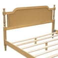 thumbnail image 4 of Euroco Lit Plateforme en Rotin Format Grand en Bois, Noyer, 4 of 11