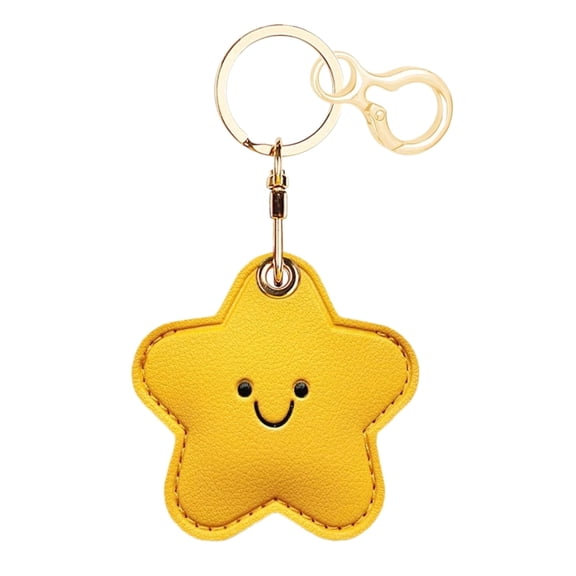 Leather Keychain for Airtag, Cute Protective Keychain Holder Compatible with Apple Air Tag,GPS Case Cover for Keys