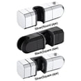 thumbnail image 3 of Hardware Bath Accessories Universal Adjustable Round Square Pipe Rotatable Sprayer Fixed Base Shower Head Holder Bathroom Slide Bar Shelf Riser Rail Bracket SILVER SQUARE PIPE, 3 of 8