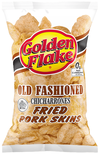 Golden Flake Snack Foods Old Fashioned Pork Skins 3 oz. Bag (6 Bags)