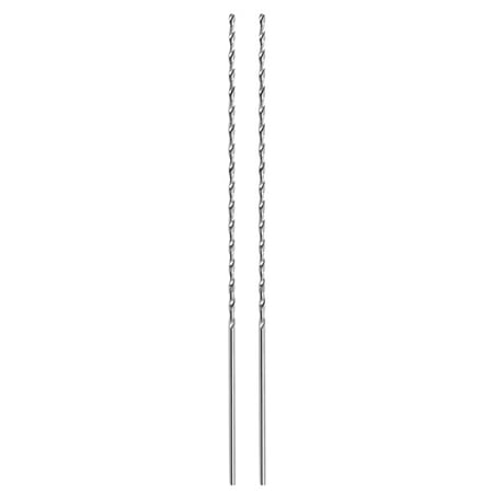 

2X HSS Straight 4mm Twist Head 300mm Long Drill Bit Silver Tone