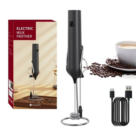 Ciduduta Hand Blender 3 Speed with Stand, Wireless Milk Coffee Frother Handheld Mixe