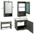 thumbnail image 2 of Gymax Modern Wall-Mounted Bathroom Vanity Sink Set w/Medicine Cabinet & Storage Rack, 2 of 10
