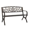thumbnail image 4 of GoDecor 50in Garden Bench,Powder-Coat Steel Outdoor Benches, Outdoor Benches for Porch,Garden, Park,Backyard, 4 of 12