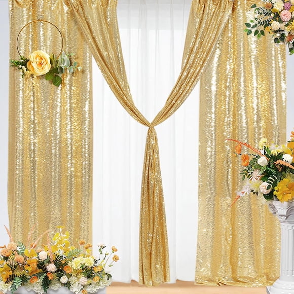Fondo Eternal Beauty Dorado de Lentejuelas 61x244 cm 4 Paneles
