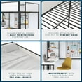 thumbnail image 4 of Novogratz Axel Metal Loft Bed with Desk and Shelves, Full, 4 of 17