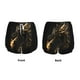 thumbnail image 3 of Balery Black And Gold Fire Dragon Pantalones cortos deportivos para mujer con forro y dos bolsillos, elásticos, para entrenamiento, gimnasio, yoga-Medium, 3 of 7