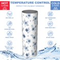 thumbnail image 5 of Pioneer Flower Floral Print Pattern 20oz Skinny Tumbler with Straw & Lid, Double Wall Vacuum Insulated Cup, Leak-Proof, Cup Holder Friendly, Hot 6H Cold 12H, 5 of 6