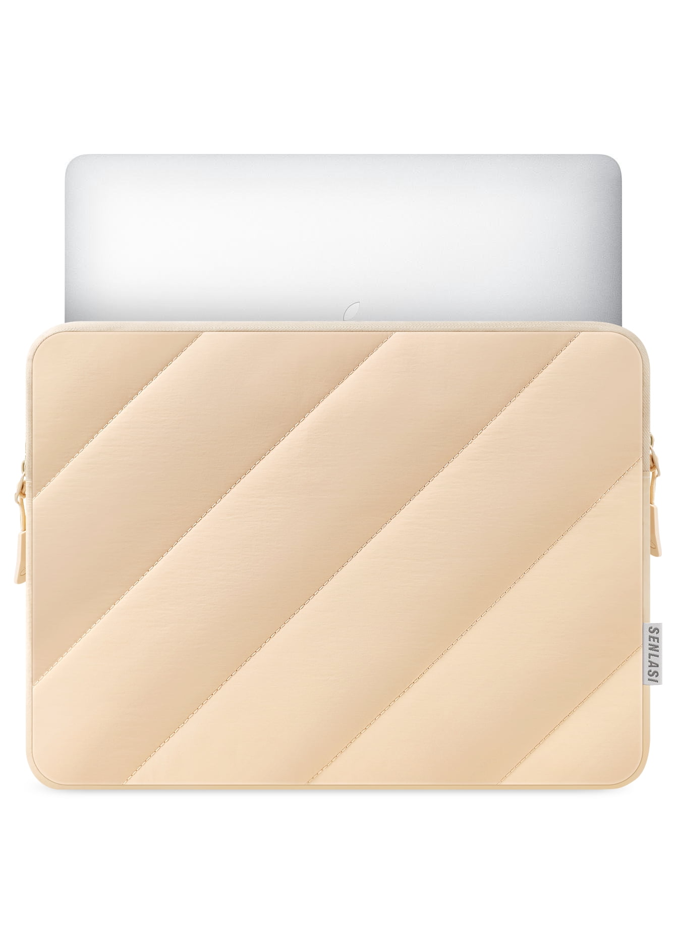 SENLASI Puffy 14 inch Laptop Sleeve Laptop Case 14 Inch For 14” Lenovo Thinkpad ideapad HP EliteBook Pavilion Acer Dell Chromebook Notebook,Protective Macbook Air 15 M3 M2 Waterproof Case Bag,Beige