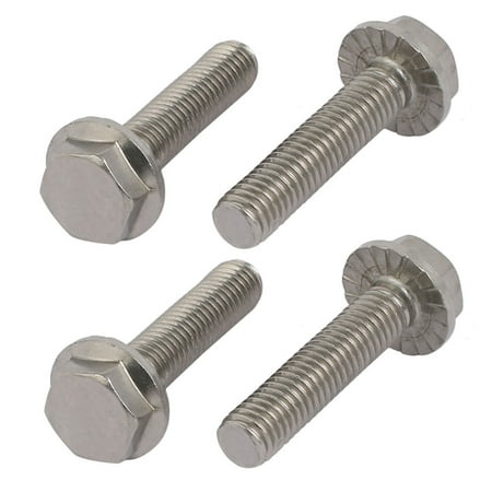 

Unique Bargains M8x35mm Thread 304 Stainless Steel Hex Head Serrated Flange Screw Bolt 4pcs