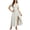 White, variant on Ayolanni Short Sleeve Summer Dresses for Women 2026 V-Neck Boho Polka Dots Maxi A-Line Dress Workout Vacation Side Slit Tie Waisted Sundress Black L