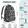 thumbnail image 5 of Paisley and Floral Black Pattern Cute School Backpack Bag with Padded Back and Adjustable Shoulder Straps 16.9 X 12.6 X 5.9 Inches, 5 of 5