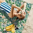 thumbnail image 2 of treasurel Palm Leaf Sand Proof Beach Blanket Picnic Blankets Waterproof Foldable,79''''×79''''Portable Outdoor Travel Beach Travel Camping Hiking Picnic for Park Beach, Beach Accessories, 2 of 6