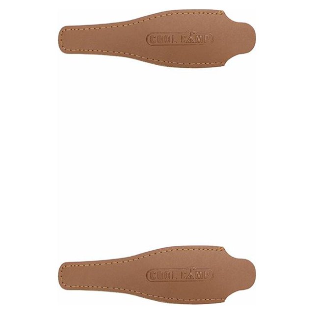 Langgg Coolcamp Cuisine Alimentaire Pince avec Couvercle en Cuir BBQ Pince de Cuisson Clip Réutilisable en Acier Inoxydable Cour de Cuisson Couverture en Cuir 2Set