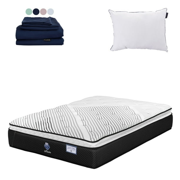 Colchón Queen Size Alaska Spring Air + Sábanas Softy + Almohada One