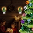 thumbnail image 3 of Injueey Lámpara creativa con enchufe de pared para árbol de Navidad, resina resistente y duradera, diseñada para ser resistente y duradera Iluminación navideña verde, 3 of 6