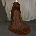 thumbnail image 6 of Vintage Witch Dress for Women Embroidered Renaissance Dresses Gothic Hooded Vampire Gown Dress Plus Size Long Peasant Dress, 6 of 8