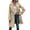 Khaki, variant on Trench Coat Women Fall Coats Women's Solid Color Thin Double Belted Windscreen Coat Loose Casual Windbreaker Coat