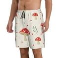 thumbnail image 2 of Kll Flat Mushrooms Men'S Casual Summer Beach Shorts Hawaiian Shorts With Pockets-3x-Large, 2 of 9