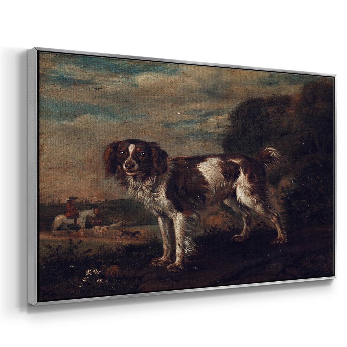 Vintage Animal Print-VIII By Wexford Home Framed in Silver Wood Gallery Wrapped Canvas 27 in. x 41 in.