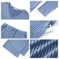 thumbnail image 5 of UVN Outfit Sets for Women Two Piece Sets Winter Casual Long Sleeve Tops and Long Pants Lounge Sets Ribbed Knit Pajama Sets with Pockets, 5 of 8