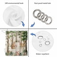 thumbnail image 4 of Spring Forest Animals Shower Curtain, Waterproof Shower Curtains for Bathroom, Floral Botanical Trees Linen Washable Fabric Bathtub Curtain Set Bath Decor with 12 Hooks Long 72"x84", 4 of 8