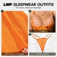 thumbnail image 5 of LWP Women Chemise Sexy Nightgowns Lace Babydoll Strap Mesh Sleepwear Outfits, 5 of 8