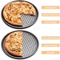 thumbnail image 5 of 12 Inch Non Stick Pizza Pan With Holes Perforated Kitchen Bakeware Carbon Steel Pizza Crisper Round Pizza Tray, Dishwasher Safe, 5 of 8