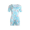 thumbnail image 1 of SUNSIOM Women Summer Short Jumpsuit, Deep V-Neck Button-Down Slim Bodysuit, 1 of 9