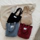 thumbnail image 4 of Pupae Bolso de pana, bolsas de compras reutilizables, bolso de mano informal para mujer, bolso de viaje de playa para mujeres y niñas, 4 of 5