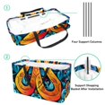 thumbnail image 4 of Peace symbol Large Capacity Reusable Foldable Laundry Bag & Picnic Basket Combo - Oxford Cloth Multipurpose Picnic Baskets, 4 of 7