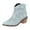 Blue, variant on YLYL Women's Ankle Boots Embroidered Point Toe Side Zipper Chunky Heel Western Cowboy Short Booties