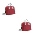 thumbnail image 1 of Transemion Fashionable Cooler Bags Stay Trendy While Keeping Food Cool And Fresh Polyester Portable With Should Strap wine red 2Set, 1 of 6