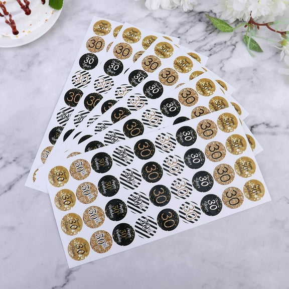 HINTRMENT 432Pcs Multi Colored Paper Sealing Stickers Round Birthday Party Favor present Packing Decals 0.8x0.8in