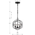 thumbnail image 5 of Crystorama Lighting - Solaris - Three Light Chandelier in Minimalist Style -, 5 of 7