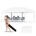 thumbnail image 2 of EuKer 10 x 20 ft Pop-Up Canopy Tent, Heavy Duty Canopy with Adjustable Heights and Portable Roller Bag for Outside, White, 2 of 8